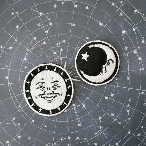 Ouija Sun and Moon Iron On Patch Set