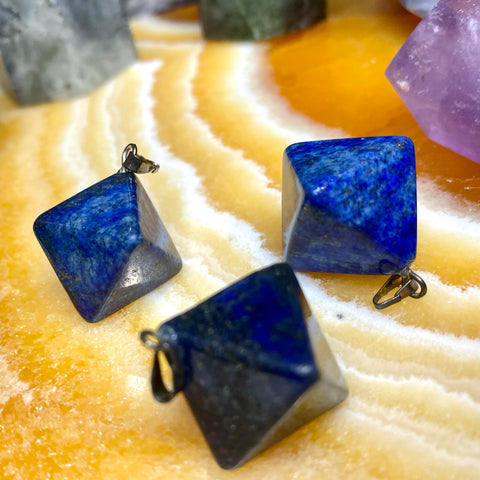 Lapis Lazuli Rhombus Shaped Pendant