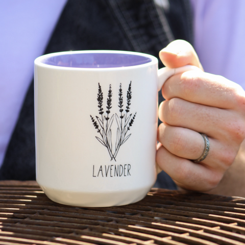 Lavender Mug By Michael Shaw