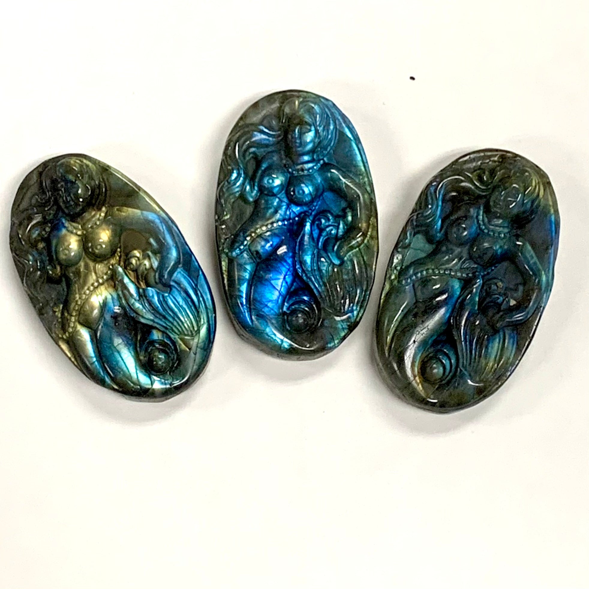 Labradorite Mermaid Carving