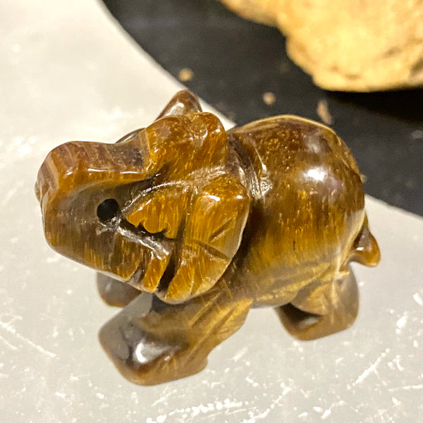 Carved Gemstone Elephants | Assorted | Small