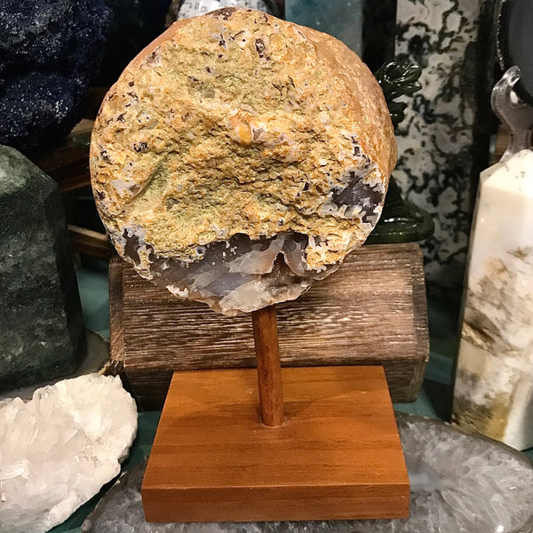 Quartz Crystal Wood Mounter Specimen