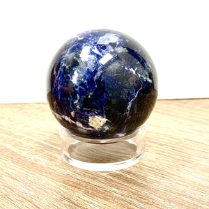 Sodalite Blue and Black Sphere 45mm-50mm