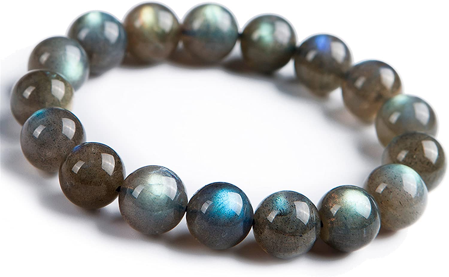 Labradorite stackable 8mm Round Stretch Bracelet