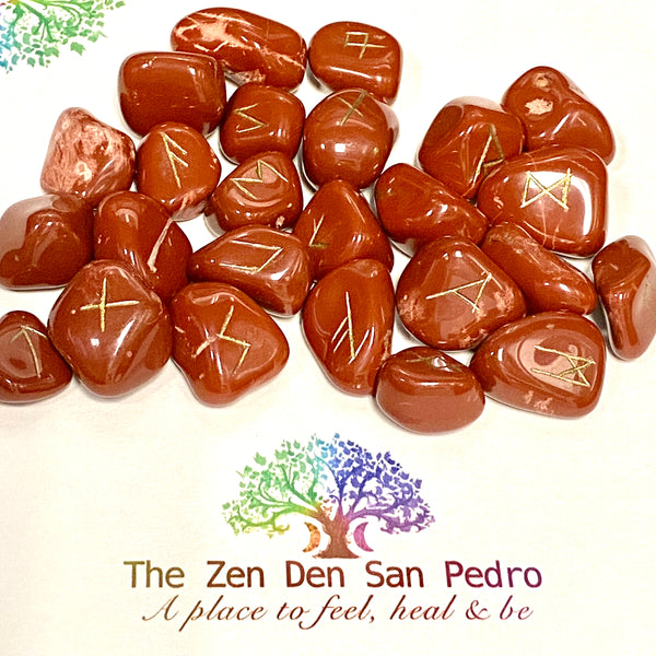 Rune Set in Red Jasper