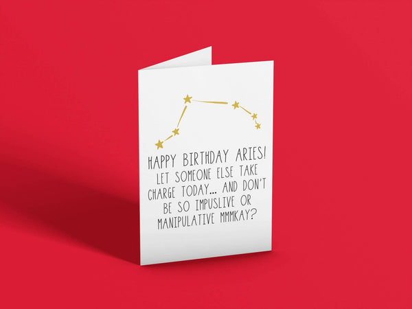 Snarky Aries Birthday Card