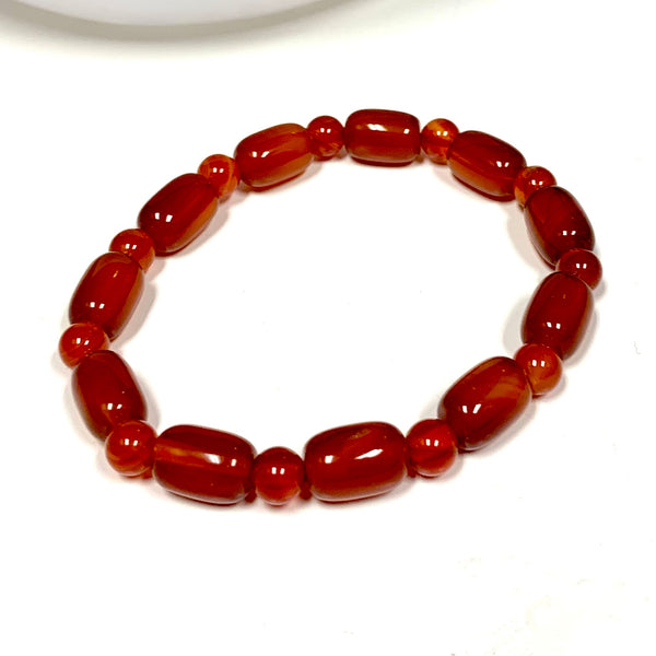 Carnelian Beaded Bracelet