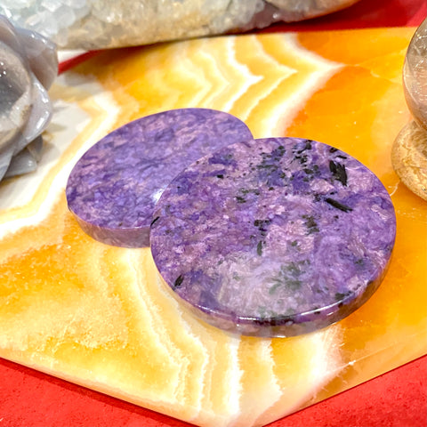 Charoite 2 inch Coaster