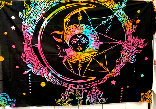 Sun Moon Dream Catcher Tapestry