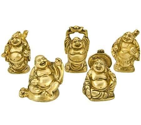 Assorted Smiling Buddha Statue 1.5 inch