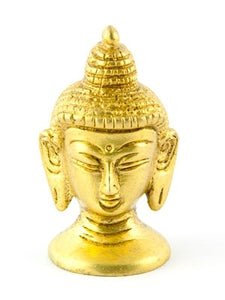 Buddha Head Brass 2.5 Inch Statue