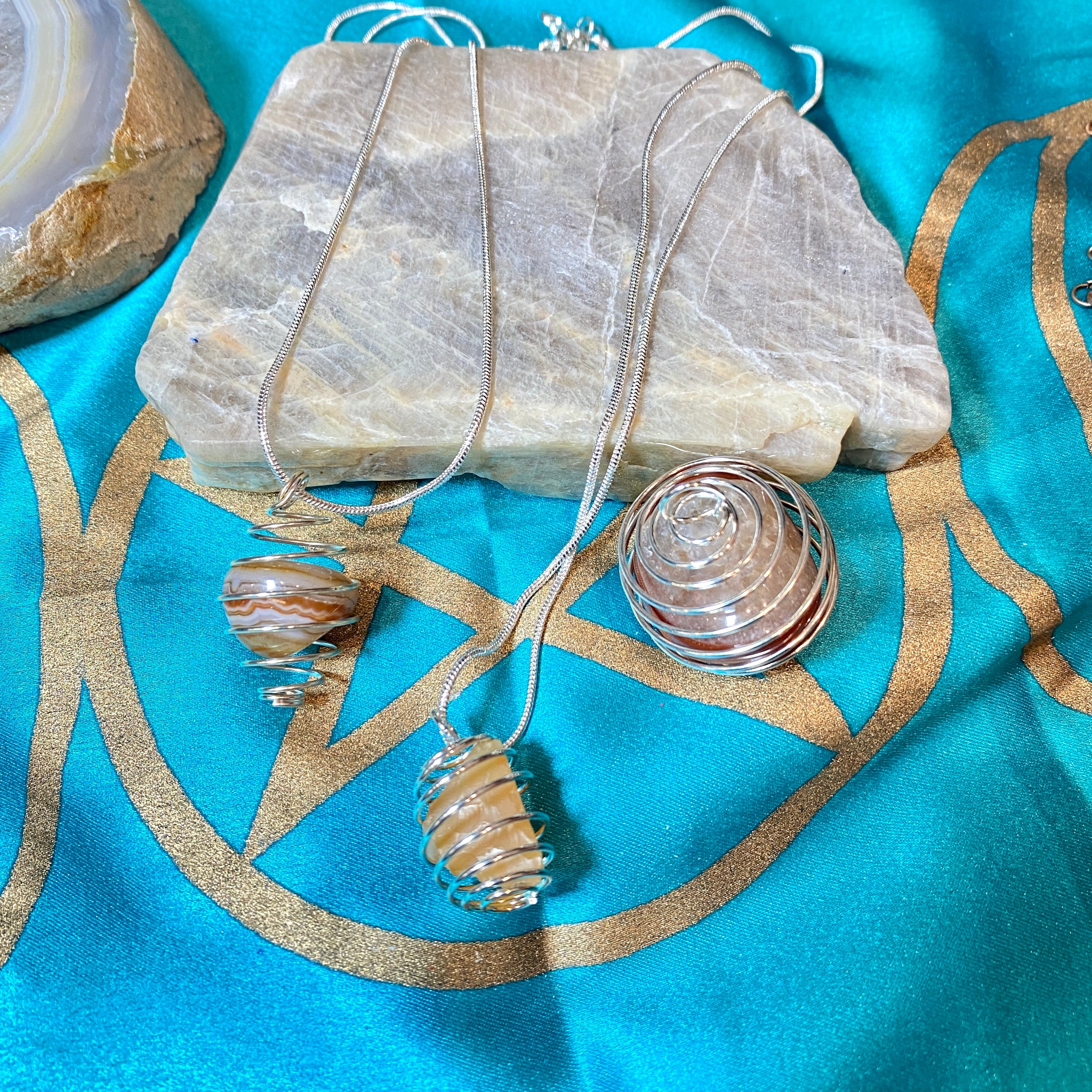 Carnelian Necklace with Bead Cage