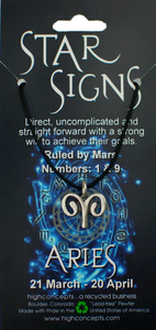 Star Signs Zodiac Aries Pewter Charm