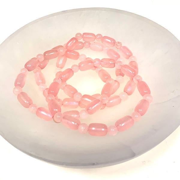 Rose Quartz Beaded Bracelet