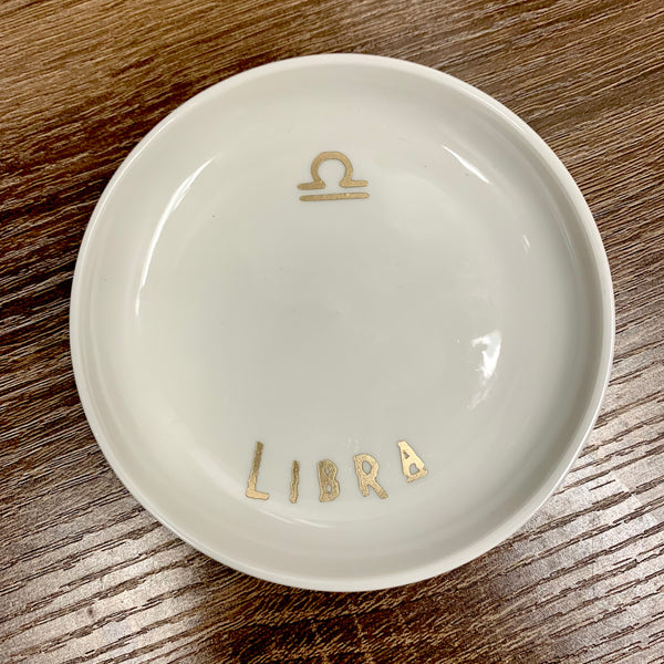 Trinket Dish - Golden Zodiac with Sigil and Name