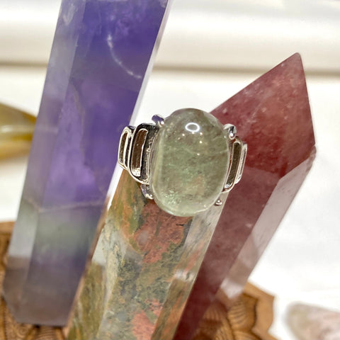 Shaman's Stone Quartz , Garden Quartz, Lodalite Adjustable Rings