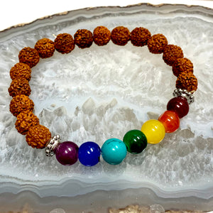 Seven Chakra Rudraksha Bracelet