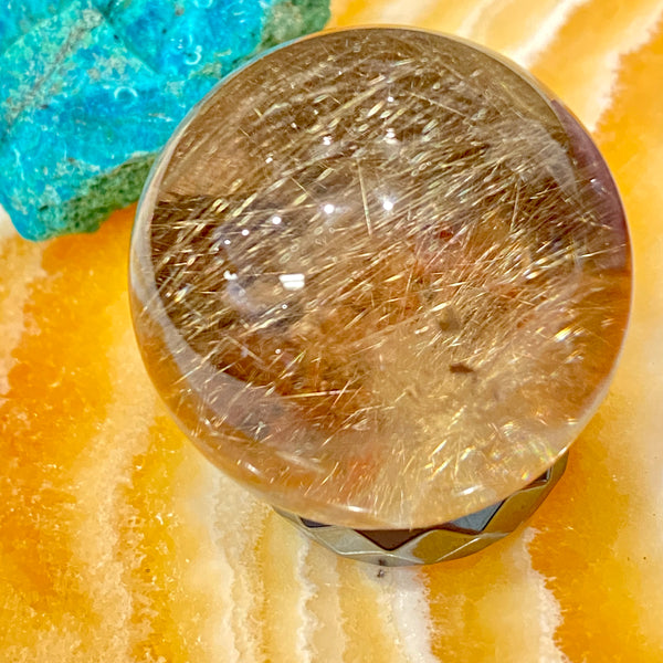 Golden Rutile Quartz Spheres