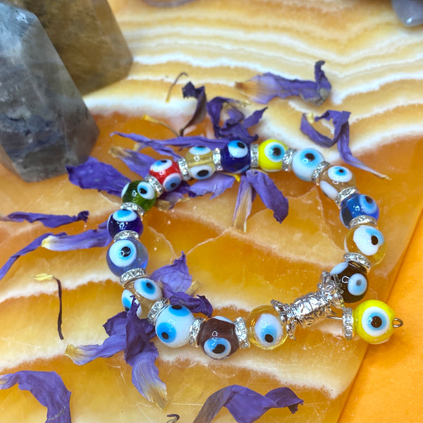 Evil Eye Light Stackable Stretch Bracelet