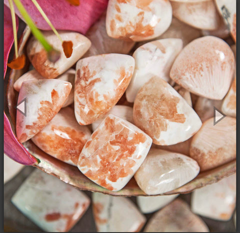 Peach Scolecite Tumbled Stone