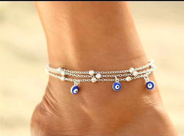 Evil Eye Anklet-Evil eye Summer