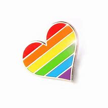 These are Things Gay Flag Heart Pride Enamel Pin
