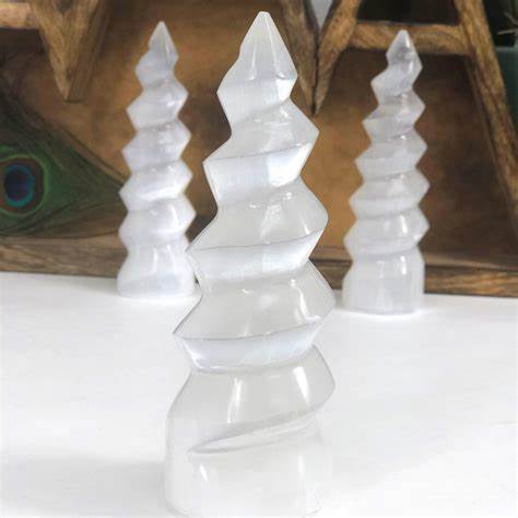 Unicorn Horn Selenite Tower