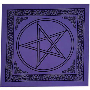 Purple Pentacle Altar Cloth 18 X 18
