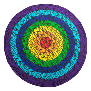 Chakra Flower of Life Round Tapestry/Table Covering