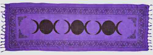 Triple Moon Purple Altar Cloth