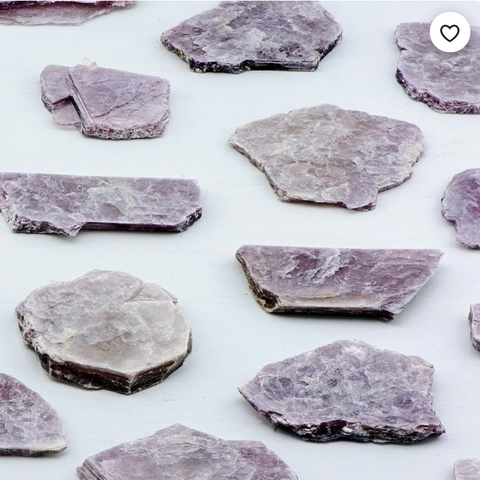 Lepidolite Small Raw Slabs