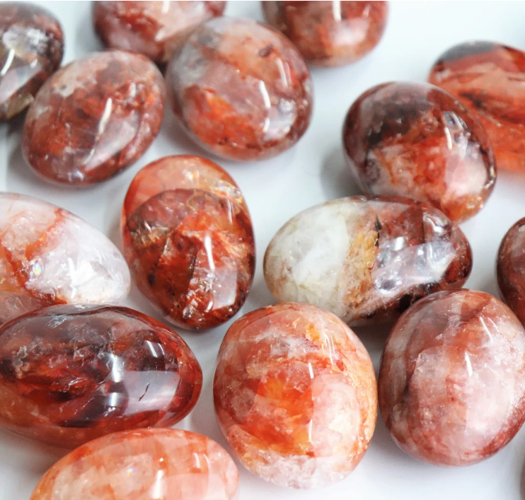 Fire Quartz Palm Stone