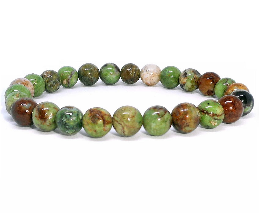 Green Opal 8mm Round Stackable Bracelet