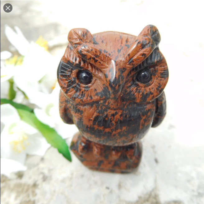 Mahogany Obsidian Owl