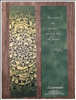 Green Hafiz Mandala Bookmark 7"