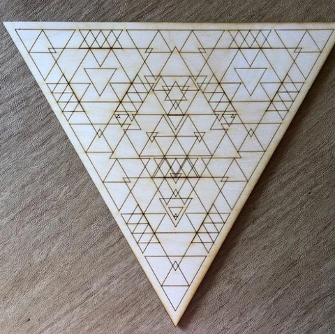 Triangle 6” Crystal Grid by Zen and Meow