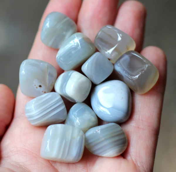 Banded Agate Pocket Stone Cube