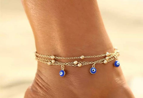 Evil Eye Anklet-Evil eye Summer