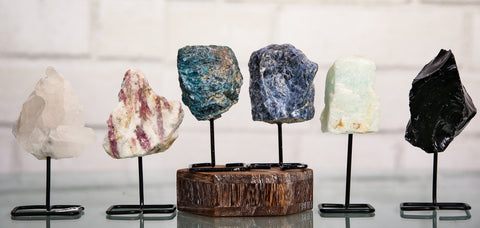 Mounted assorted gemstone Specimens