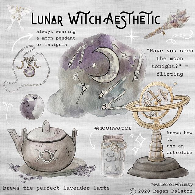 Lunar Witch Aesthetic Water of Whimsy Framed Art Prints