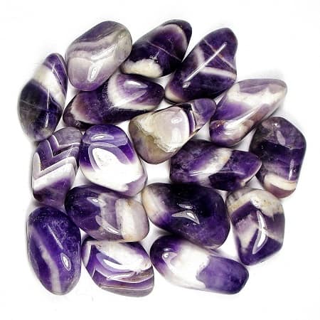 Chevron Amethyst Large Tumbled Stone