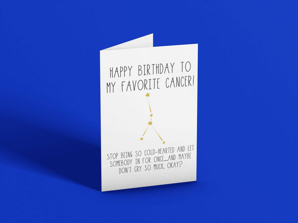 Snarky Cancer Birthday Card