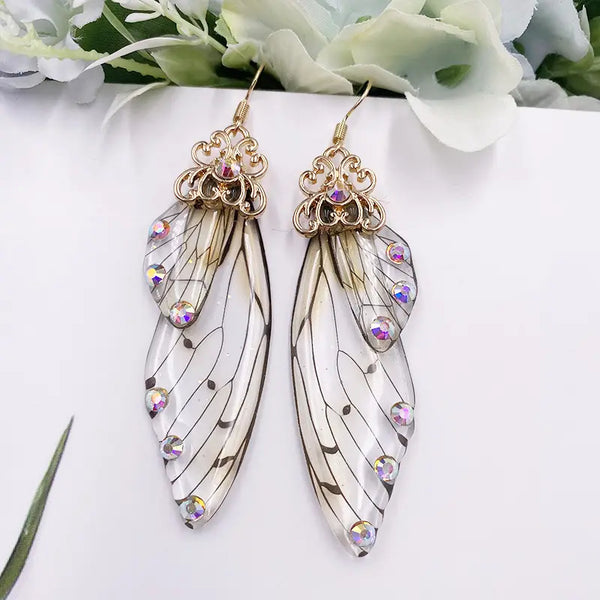 New Handmade Fairy Wing Earrings Insect Butterfly Wing