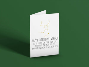 Snarky Virgo Birthday Card