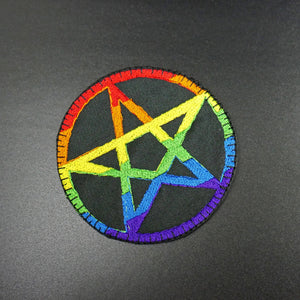 Pride LGBTQA Pentagram Iron On Patch