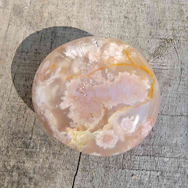 Flower Agate Palm Stone