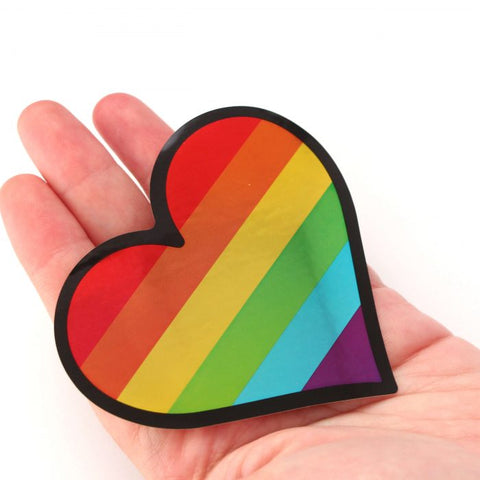 Compoco LGBTQ Pride Metallic Heart Sticker