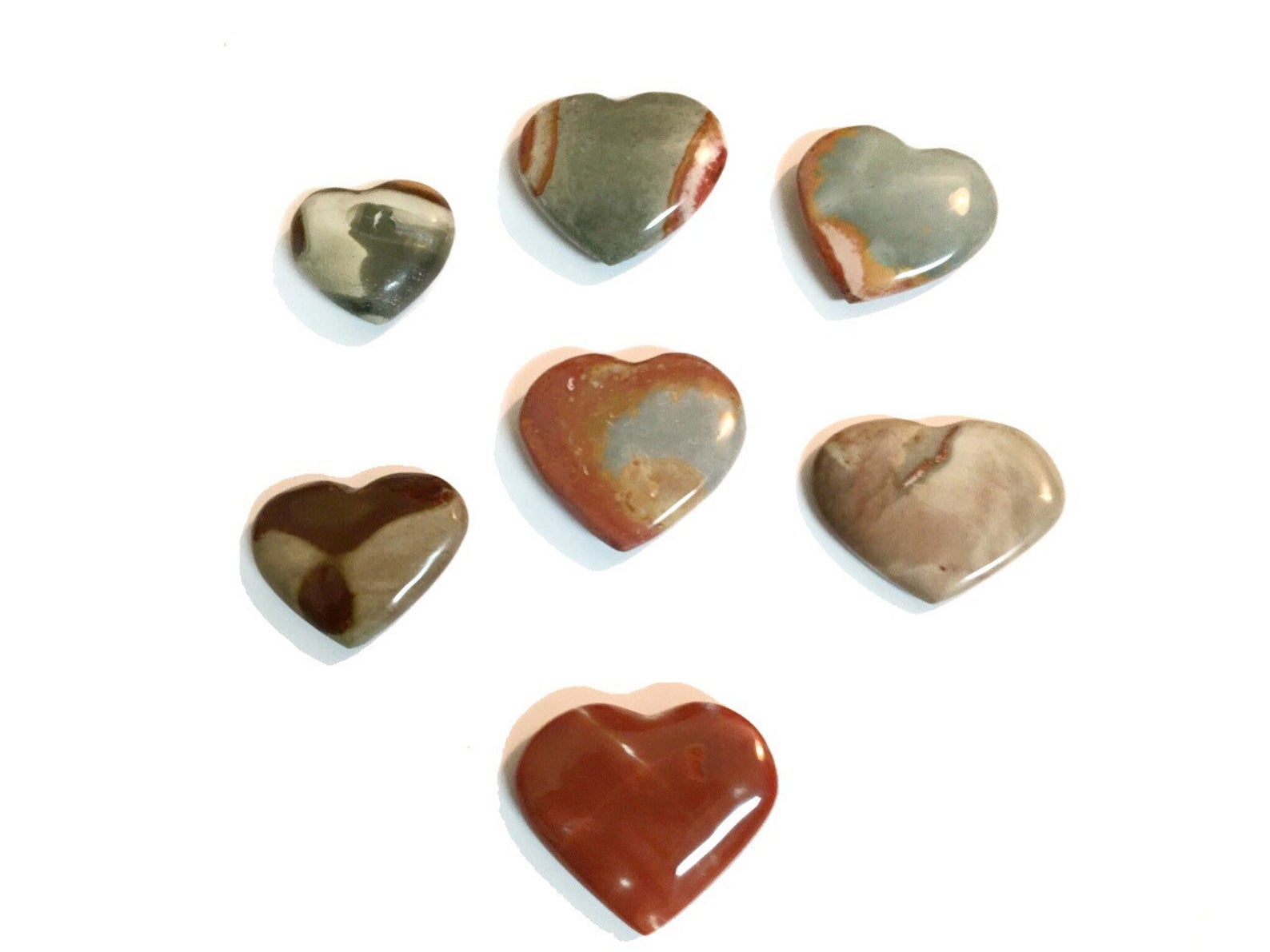 Desert Jasper 1.5 Inch Hearts