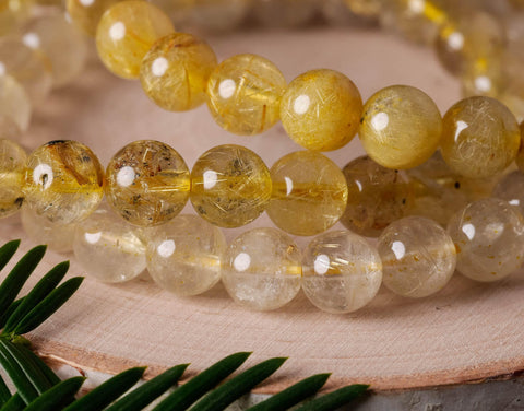 Rutile Quartz Stackable Bracelet