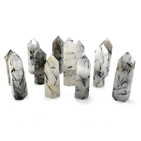 Black Tourmaline Quartz Tower